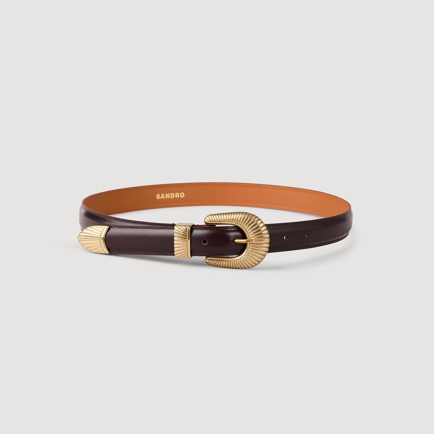 Leather Belt Bordeaux