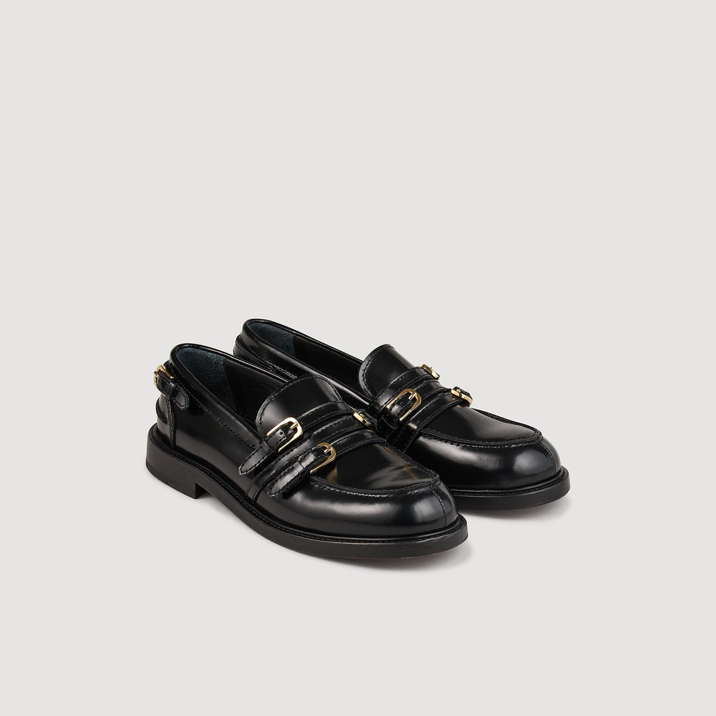 Buckle Loafers Black