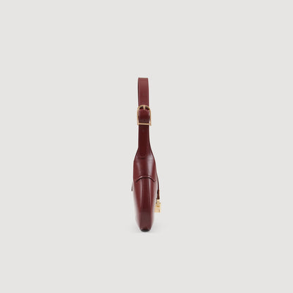 Baguette Bag In Certified Leather Bordeaux