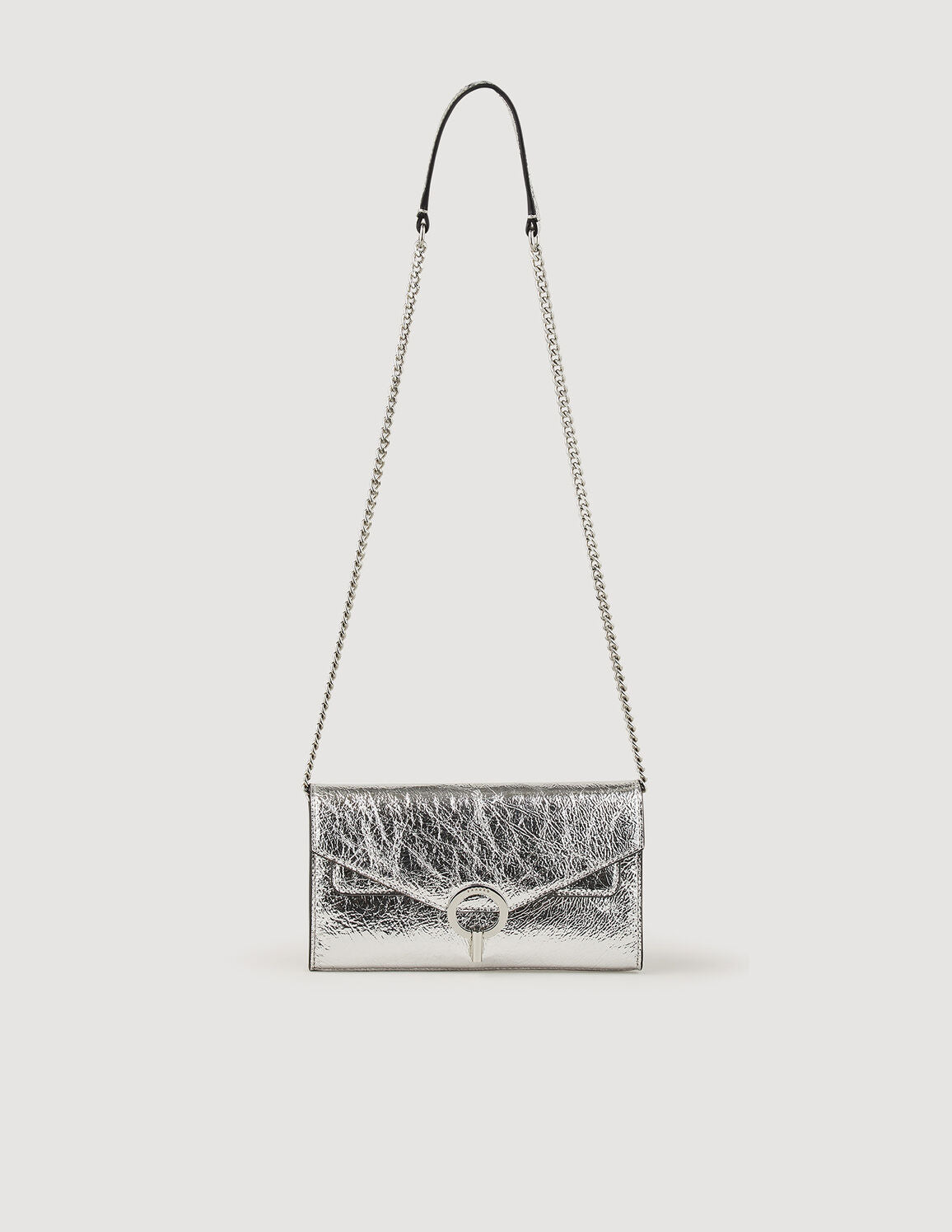 Yza Pocket Clutch Bag Silver