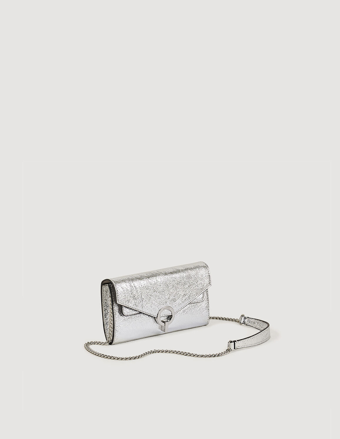 Yza Pocket Clutch Bag Silver