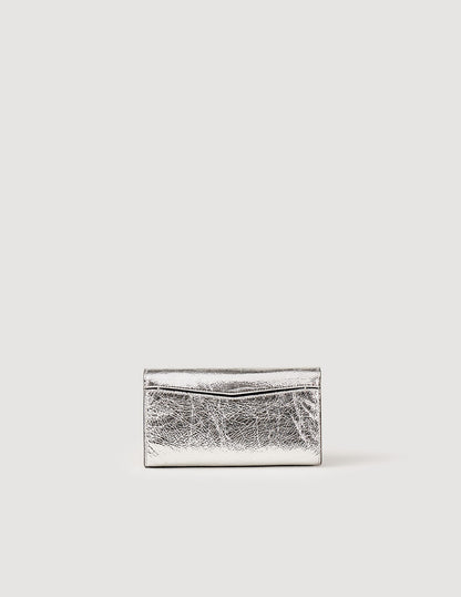 Yza Pocket Clutch Bag Silver