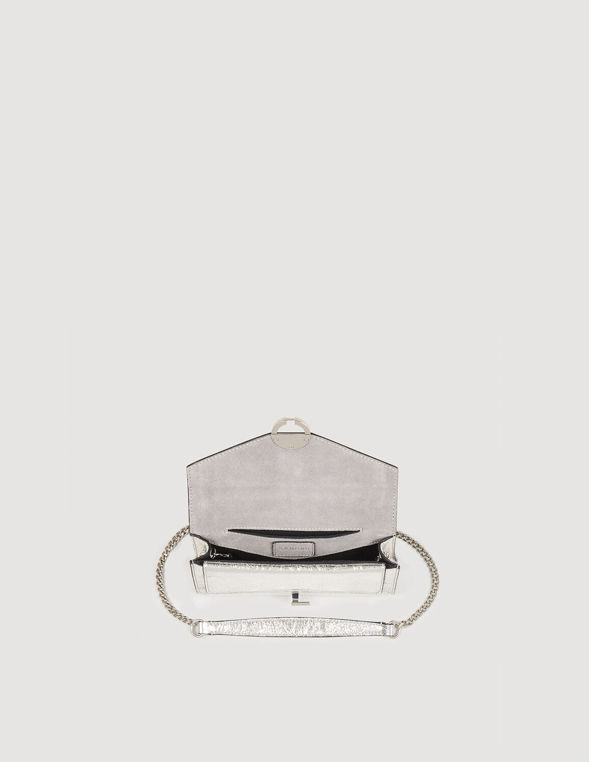 Yza Pocket Clutch Bag Silver