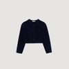 Short Knit Jacket Navy Blue