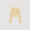 Sheer Knit Cardigan Gold