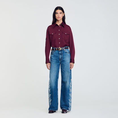 Cotton Shirt Bordeaux