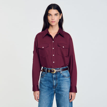 Cotton Shirt Bordeaux