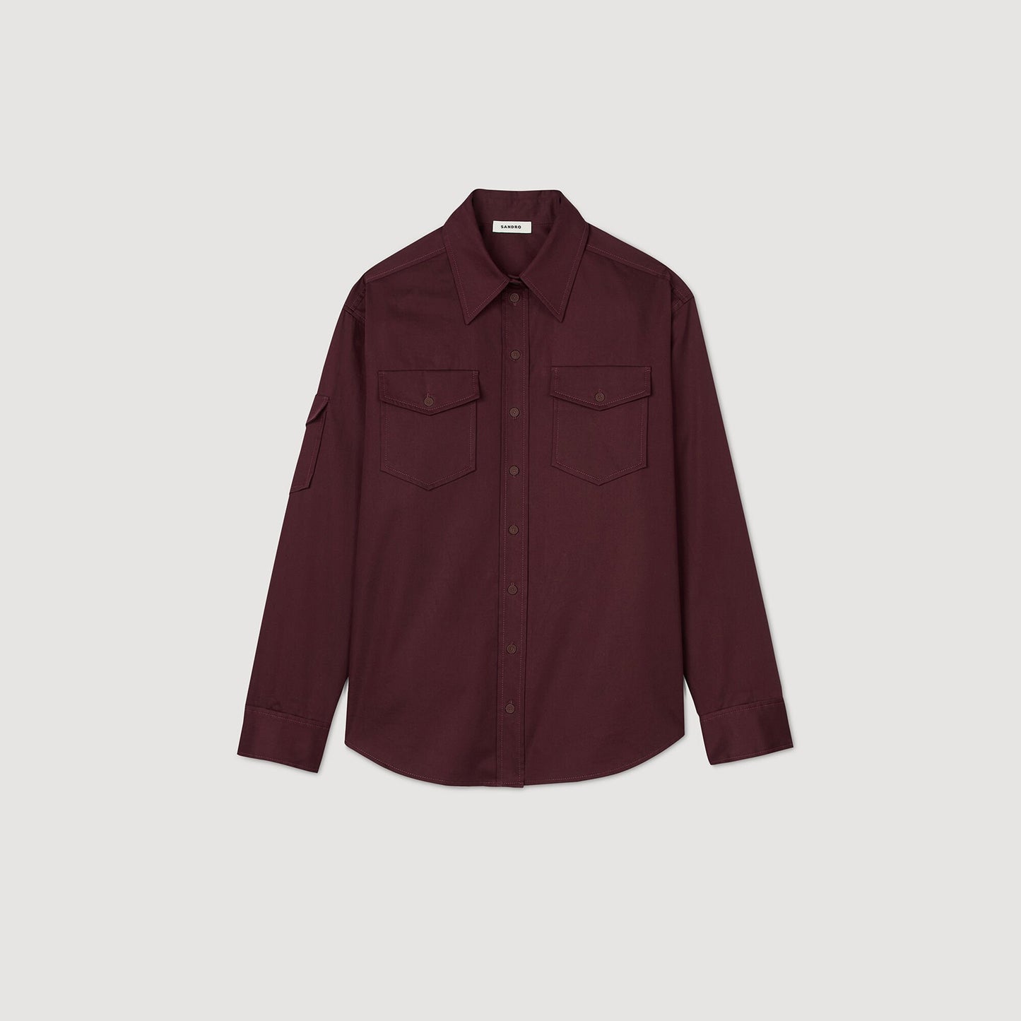 Cotton Shirt Bordeaux