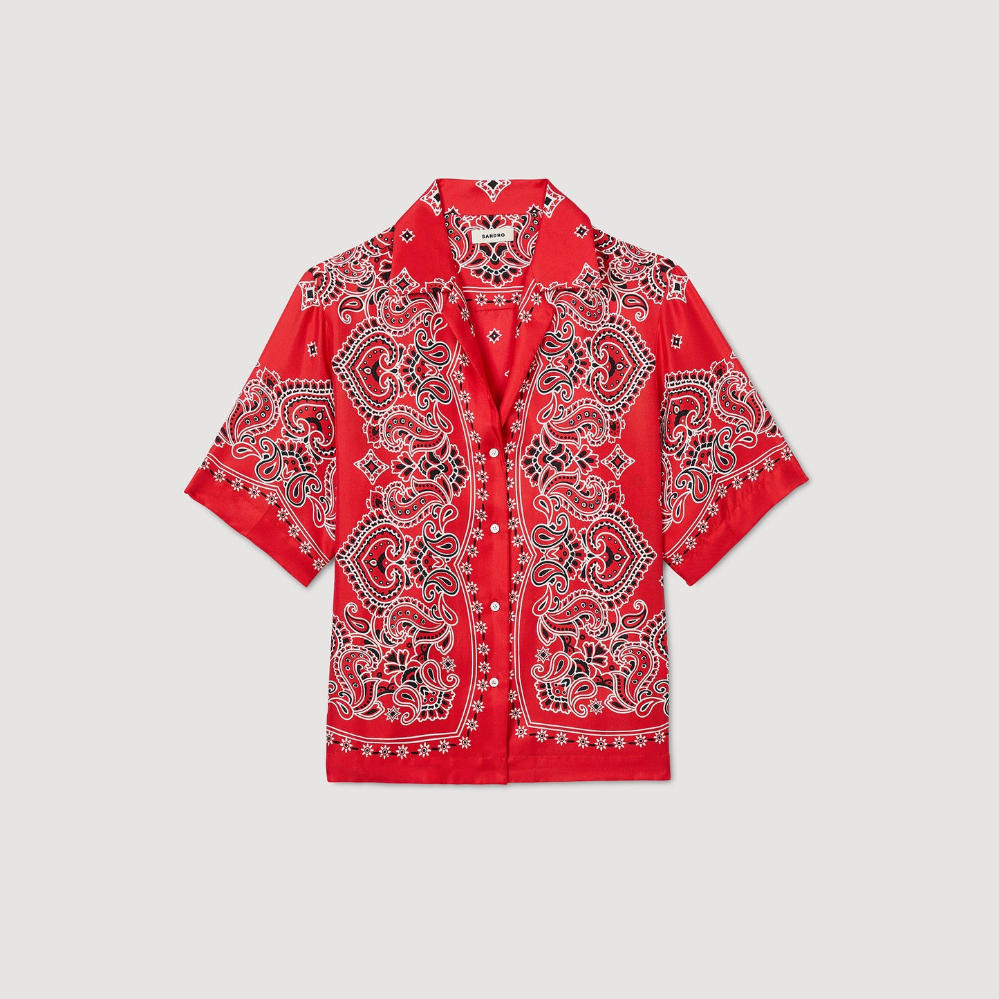 Red / White Bandana Print Shirt