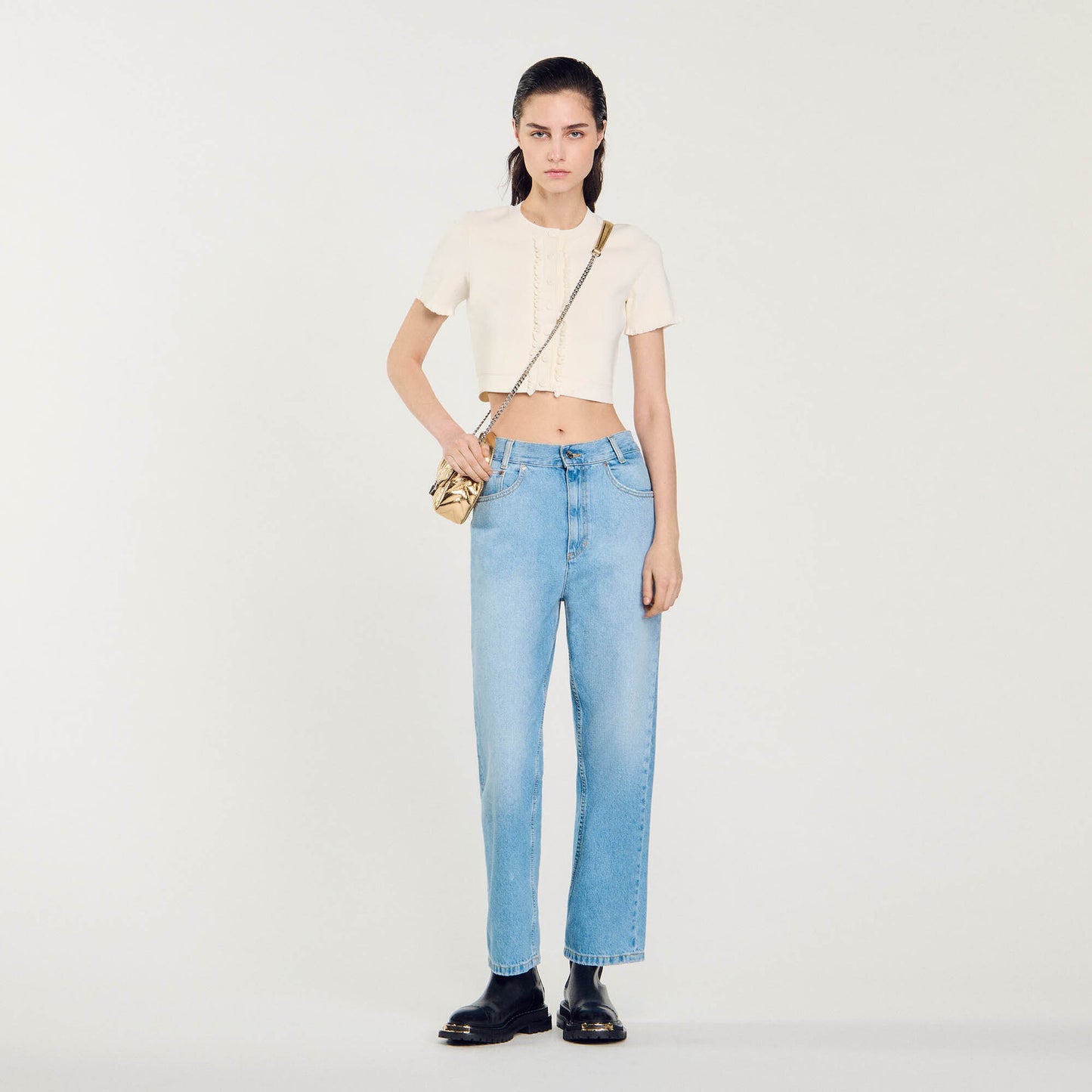 Low-Rise Straight-Leg Jeans Blue Jean