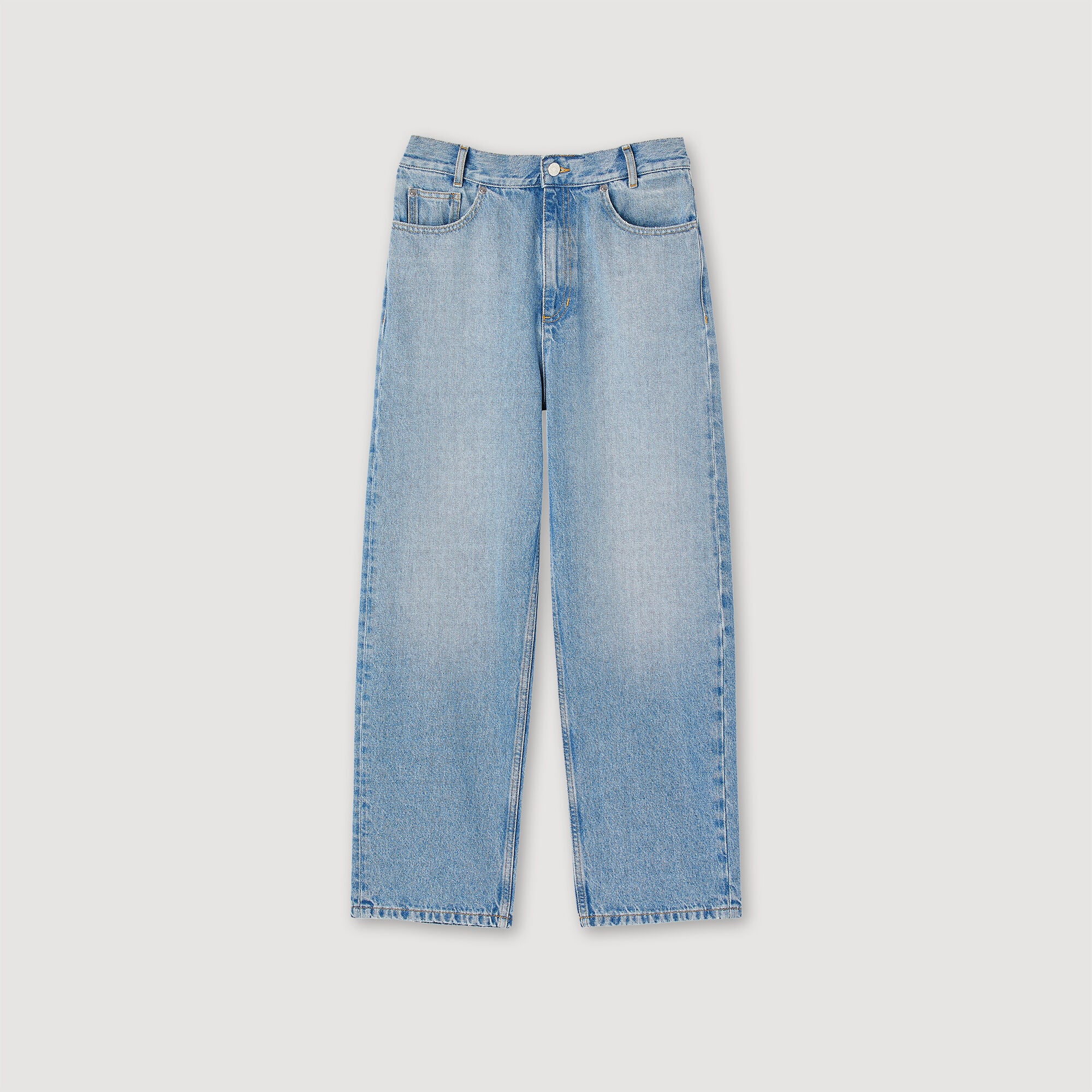 Low-Rise Straight-Leg Jeans Blue Jean