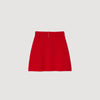 Short Knit Skirt Red