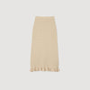 Decorative Knit  Skirt Beige