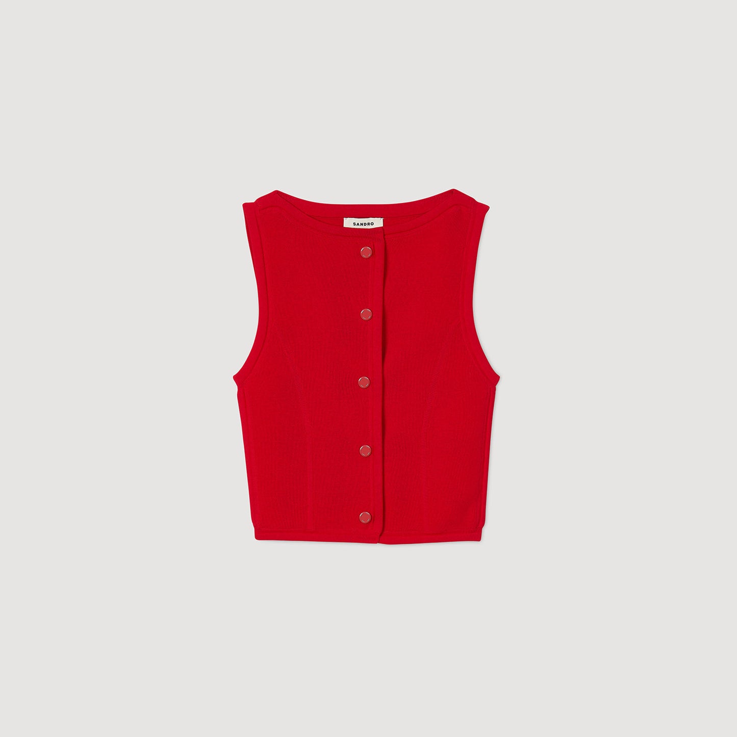 Sleeveless Jumper Red