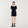 Short Tweed Dress Black