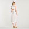 Pleated Maxi Dress Ecru