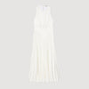 Pleated Maxi Dress Ecru