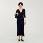 Nara Two-Tone Knit Maxi Dress Black