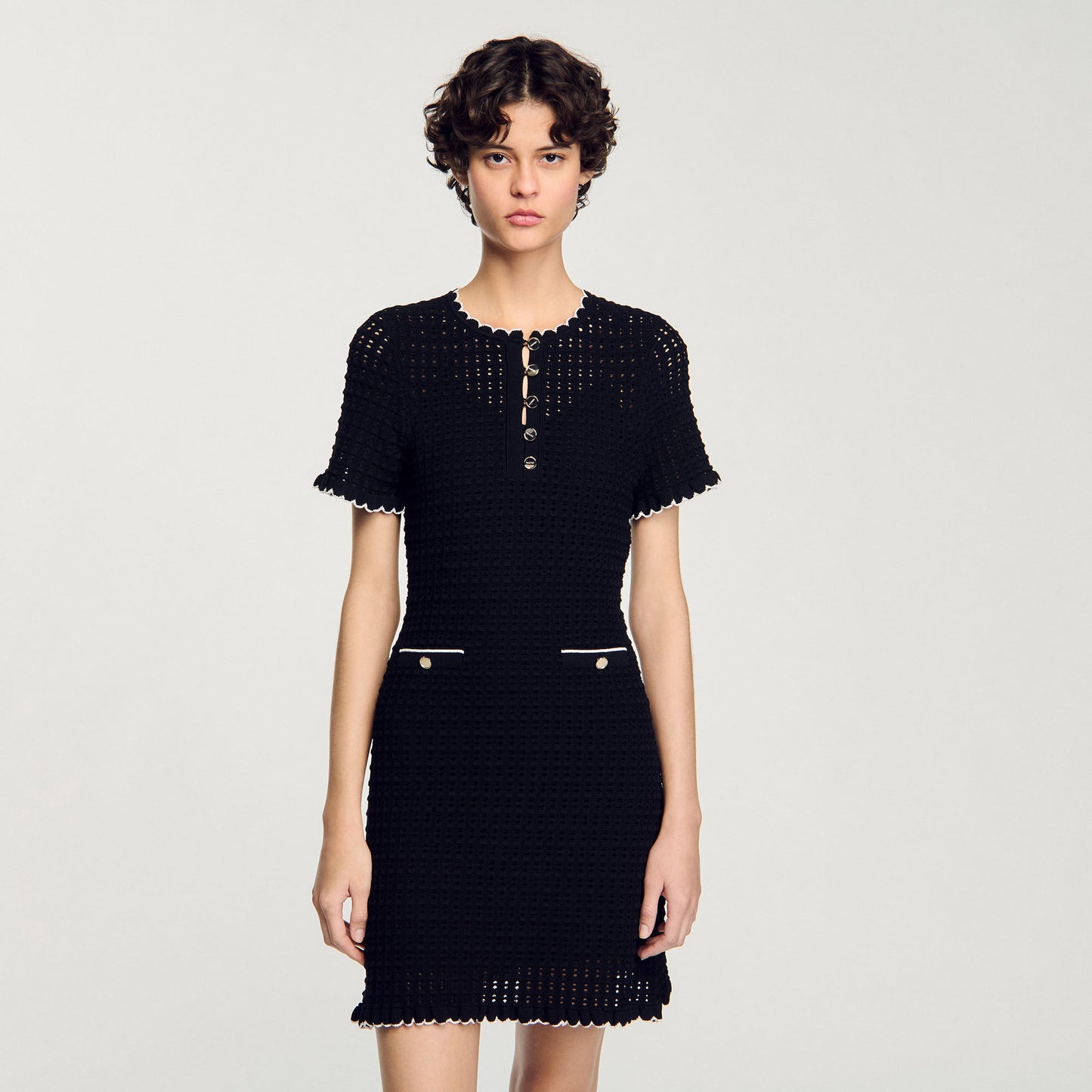 Short Knit Dress Black