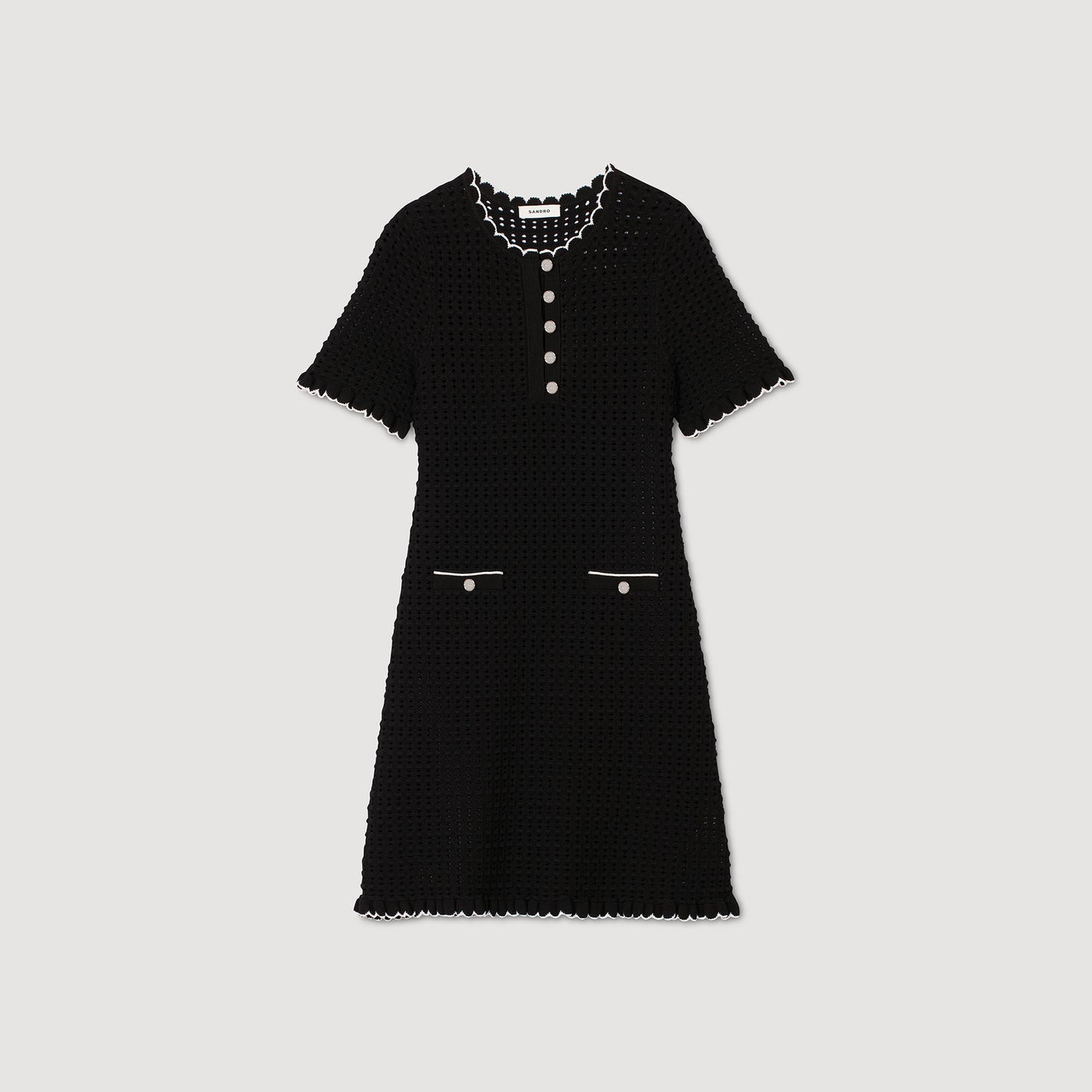 Short Knit Dress Black