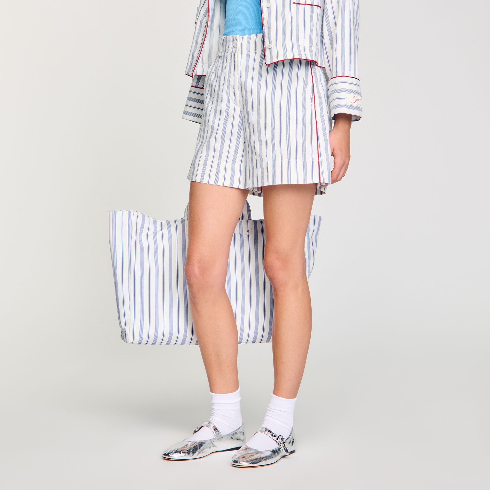 Striped Shorts Blue / Ecru