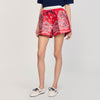 Red / White Bandana Print Shorts