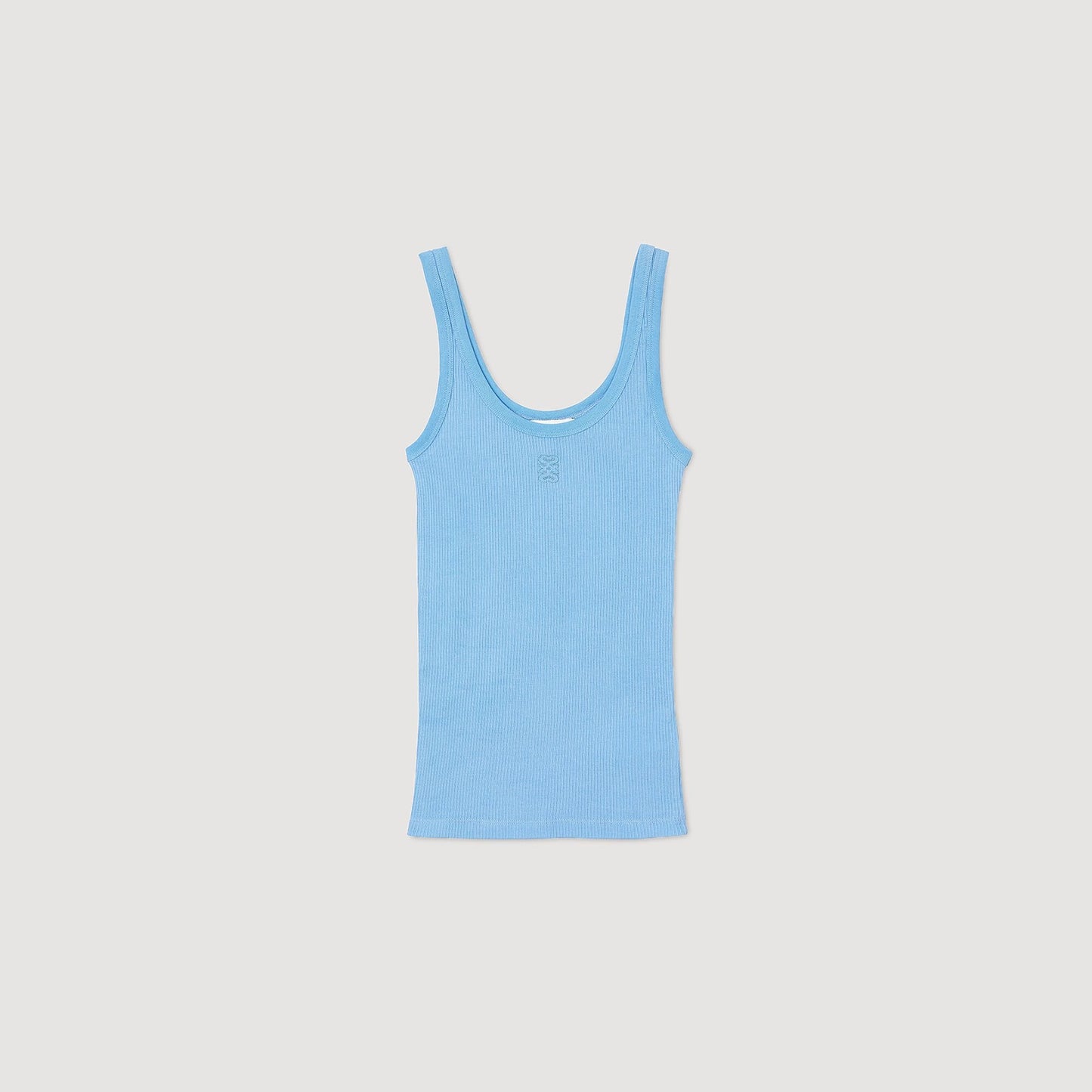 Ribbed Vest Top Blue