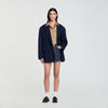 Oversized Suit Jacket Navy Blue