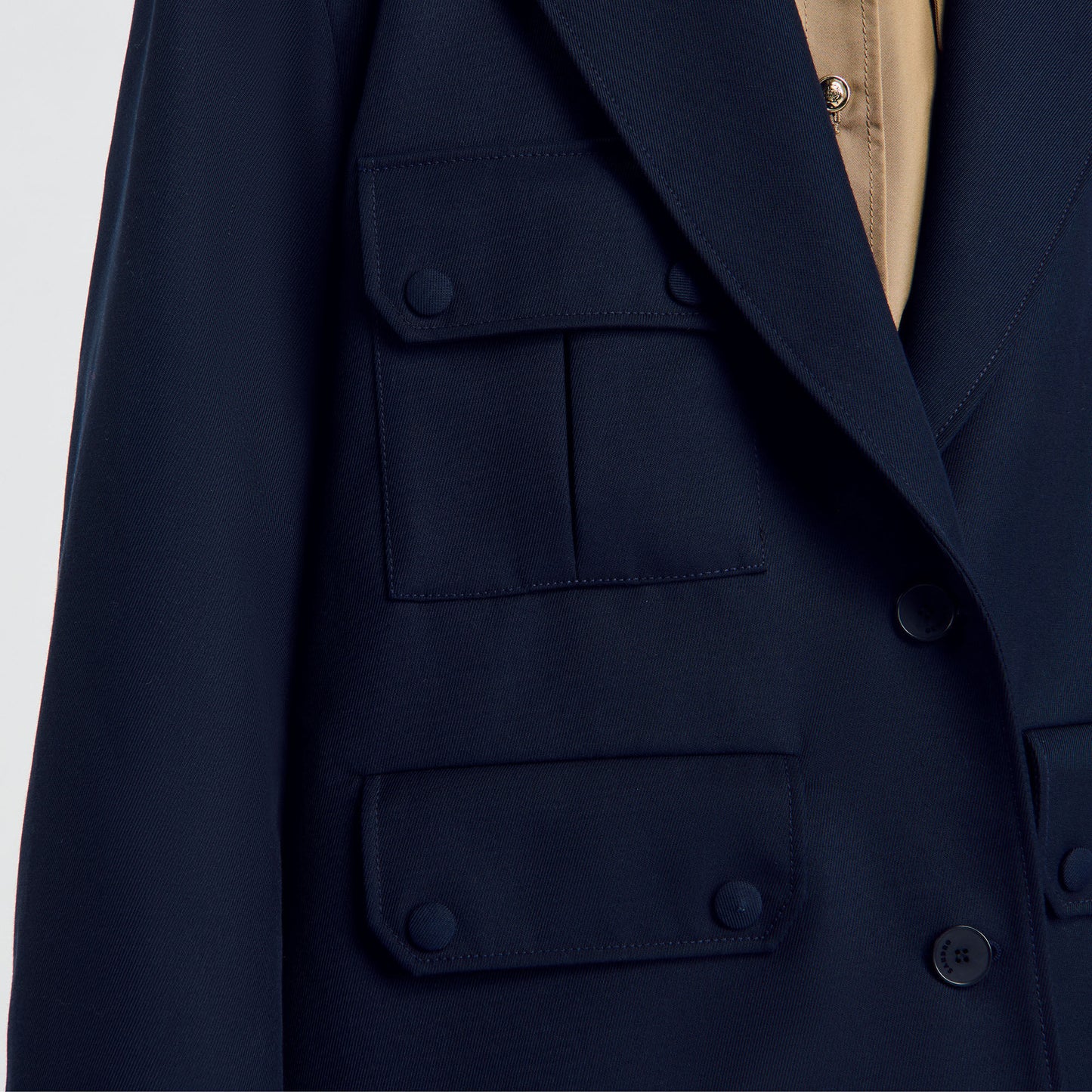 Oversized Suit Jacket Navy Blue