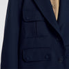 Oversized Suit Jacket Navy Blue