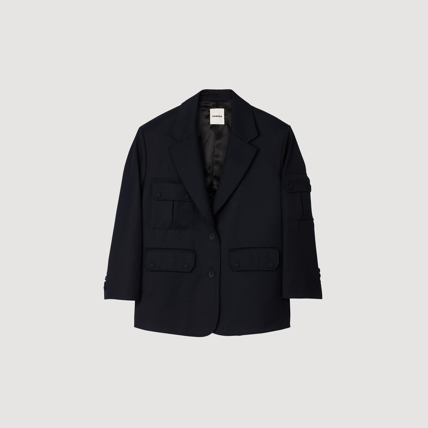 Oversized Suit Jacket Navy Blue