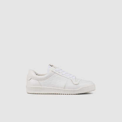 Low-Top Leather Trainers White