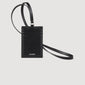 Cardholder Strap Leather Strap Card Holder Black