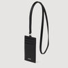 Leather Strap Card Holder Black