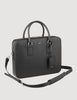 Briefcase In Certified Leather Black