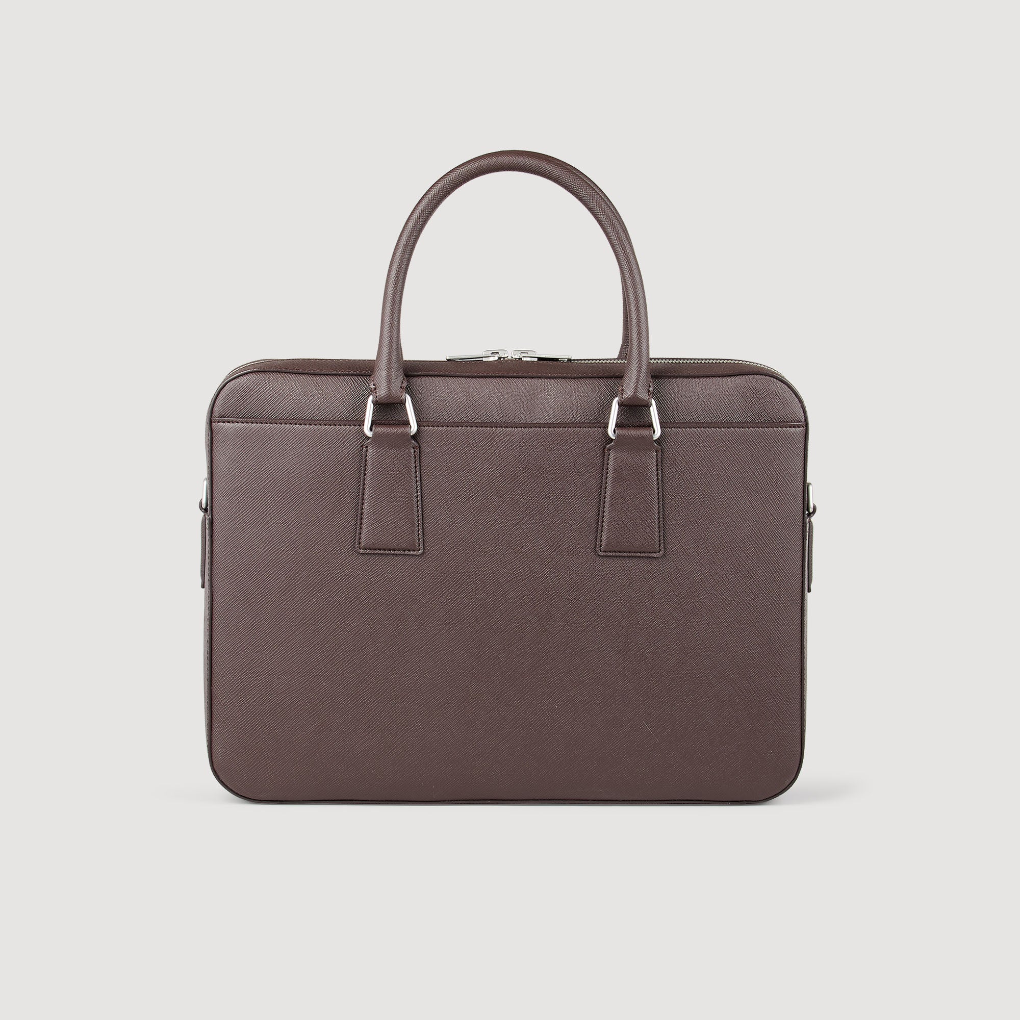 Synthetic Leather Briefcase Chocolate