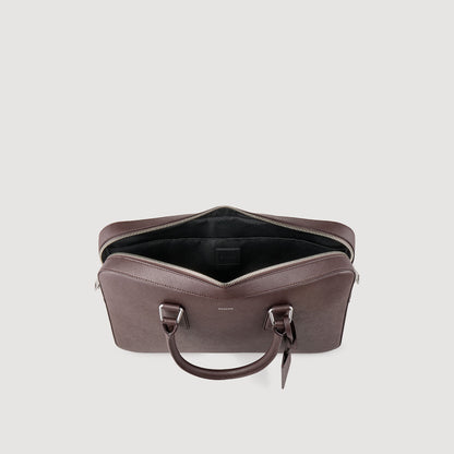 Synthetic Leather Briefcase Chocolate