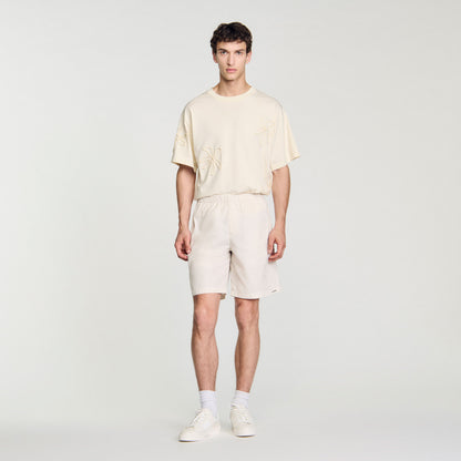 Technical Fabric Bermuda Shorts Ivory