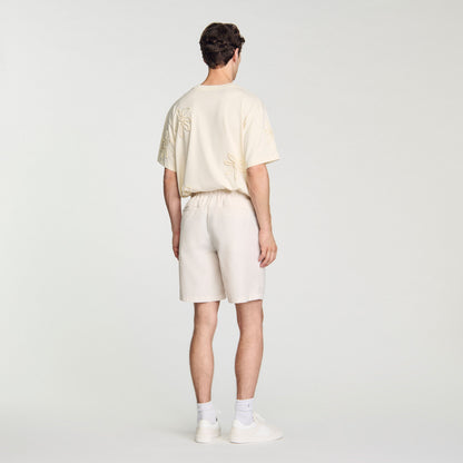 Technical Fabric Bermuda Shorts Ivory