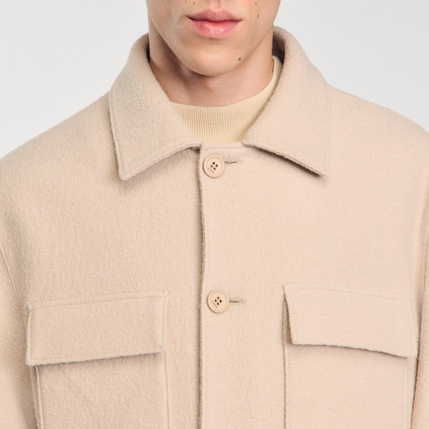 Overshirt Bouclette Beige