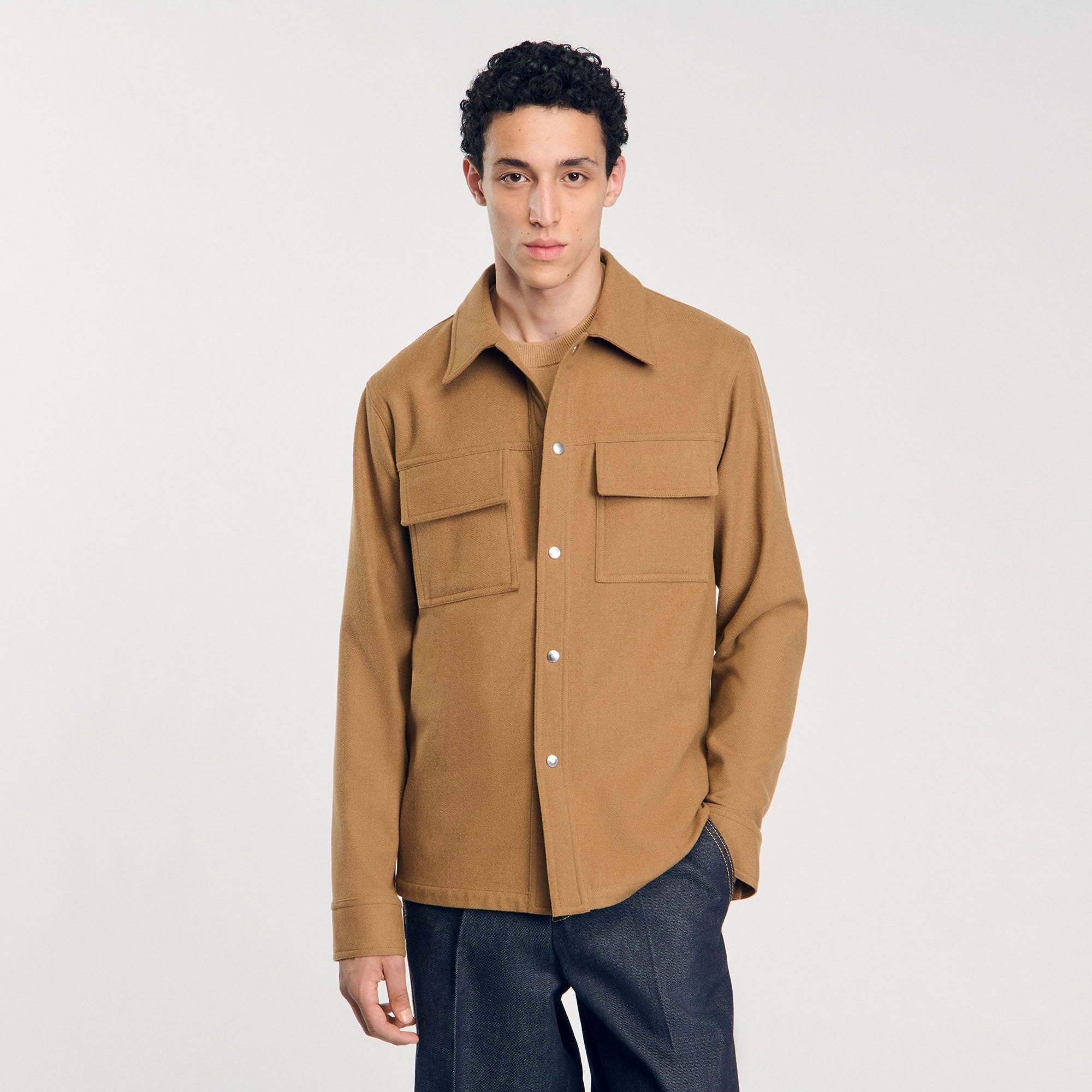 Overshirt Wool Camel