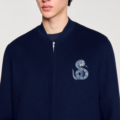 Snake zip-up jacket Midnight Blue