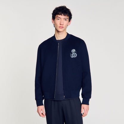 Snake zip-up jacket Midnight Blue