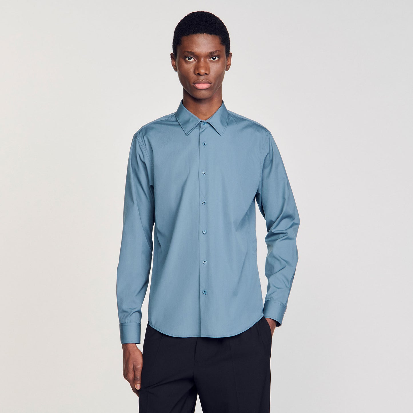 Plain Shirt Thunderstorm Blue