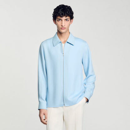 Zip-Up Shirt Blue Sky