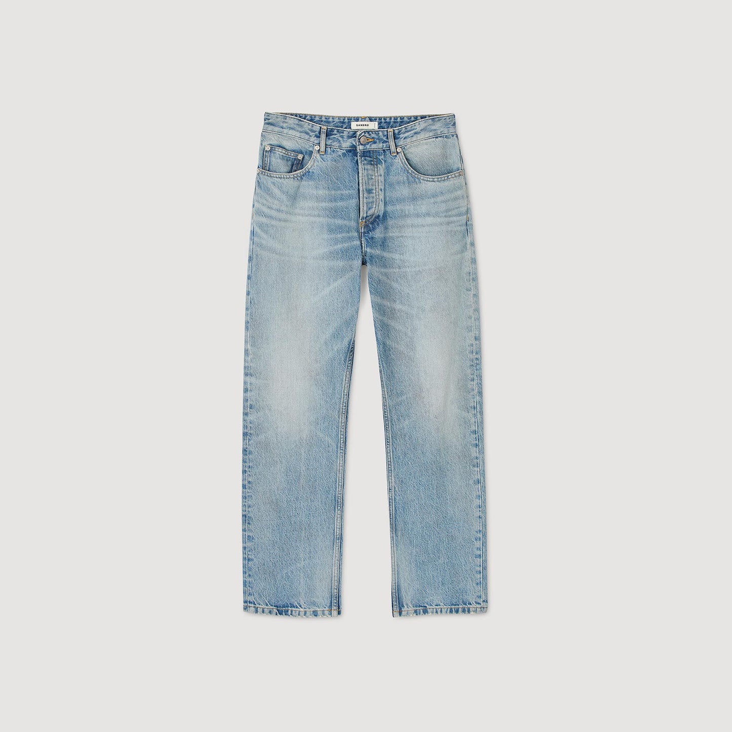 Regular Stonewash And Whiskers Light Blue - Denim