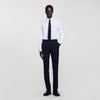 Classic Wool Suit Trousers Navy Blue