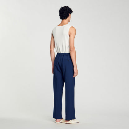 Wide-Leg Trousers Royal Blue