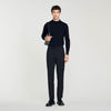 Elasticated Straight-Leg Pants Black