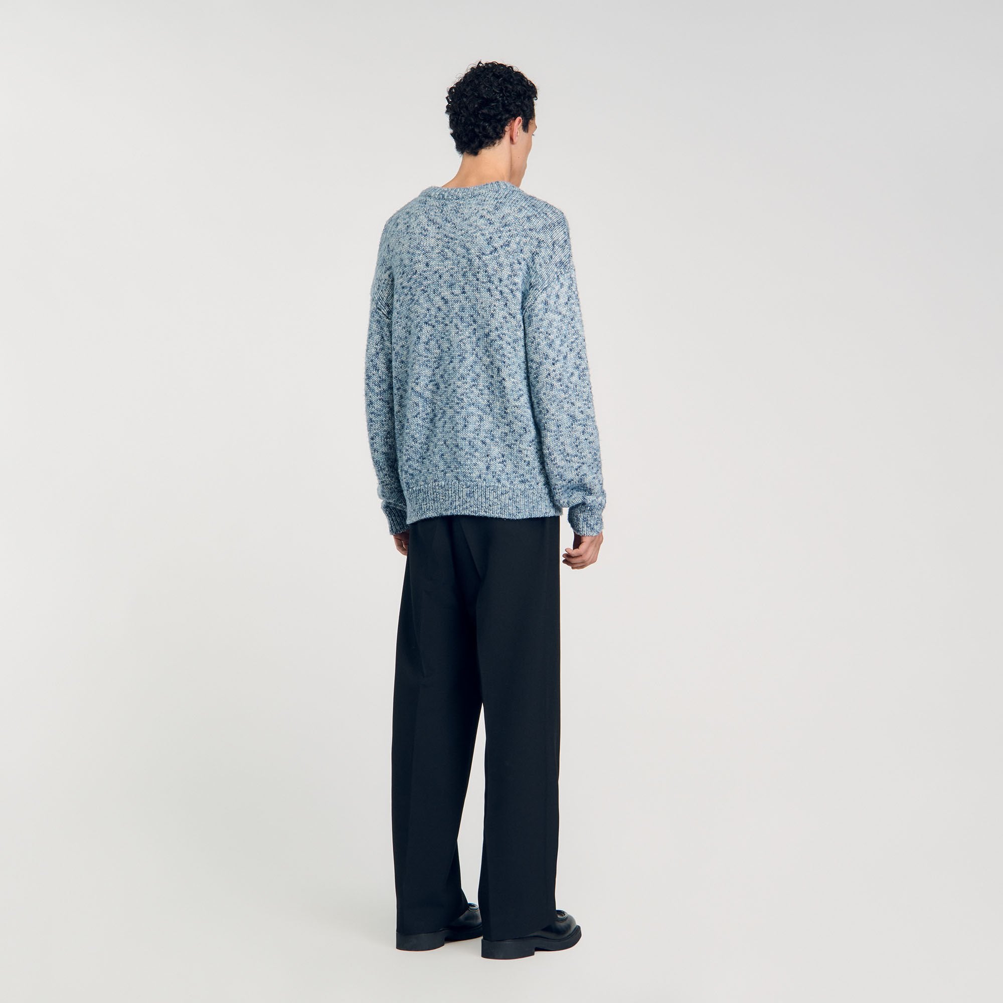 Marled Knit Jumper Sky Blue